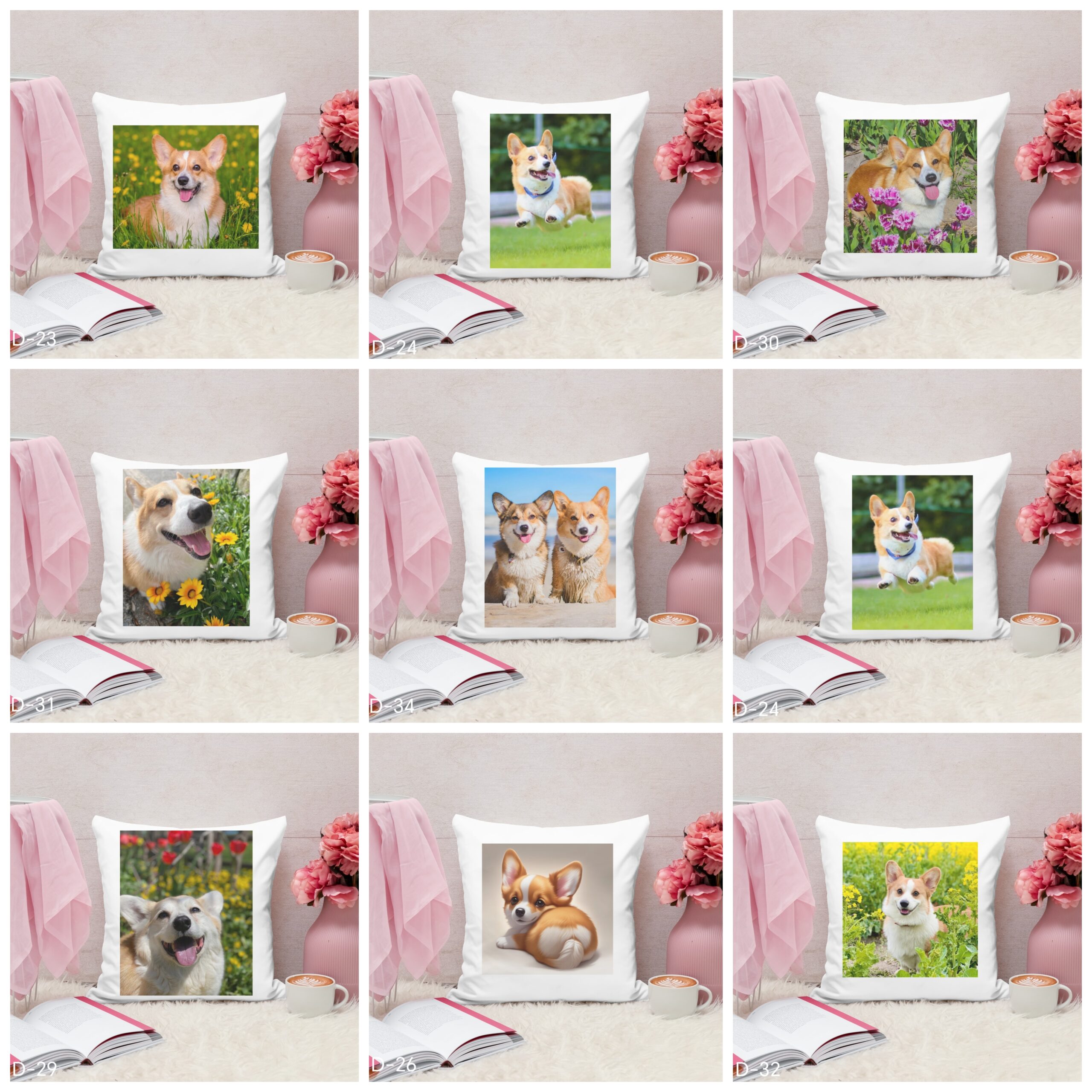 подушки с корги